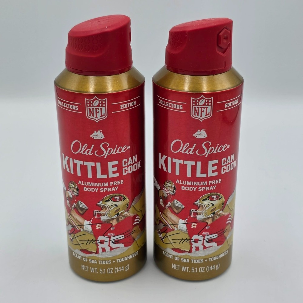 Old Spice NFL George Kittle Collectors Ed Aluminum Free Body Spray 5.1 oz (2 Pk)